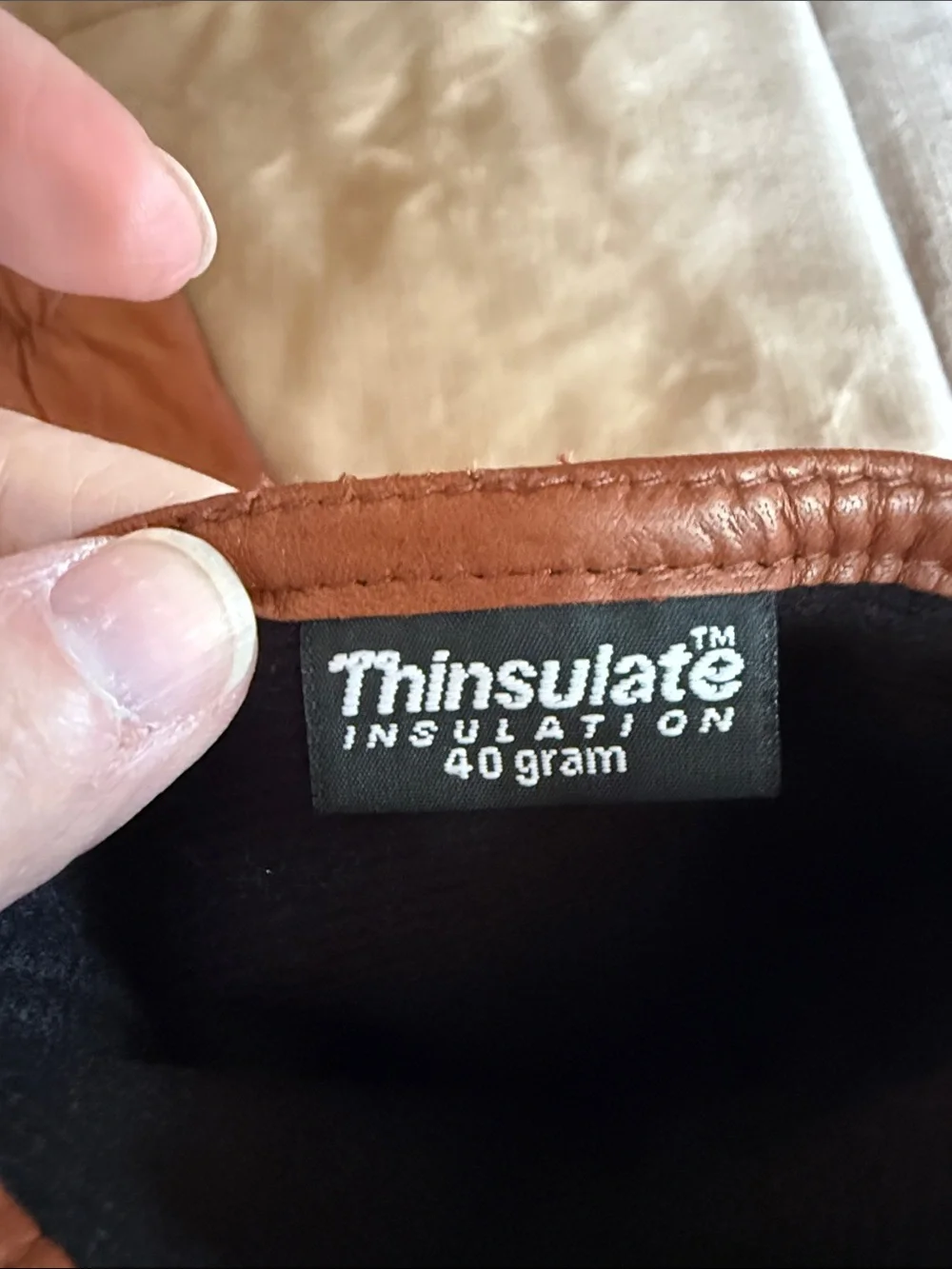 3M Thinsulate Brown Leather Gloves